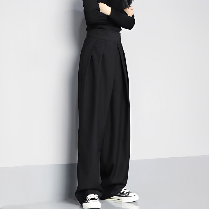 Marisa black wide leg trousers, full length