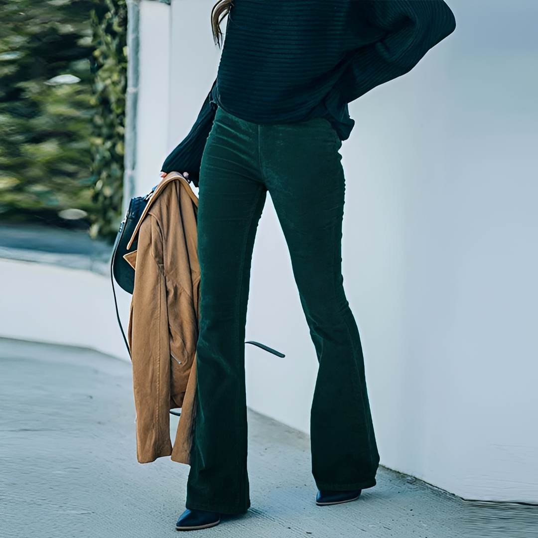 Selina wide leg trousers in black