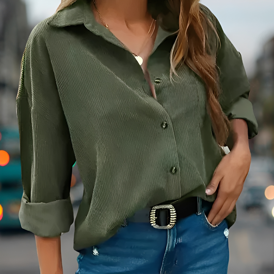 Wendela long sleeve blouse in black
