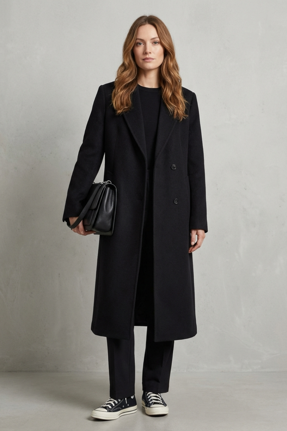 Alison herringbone long overcoat – image 2