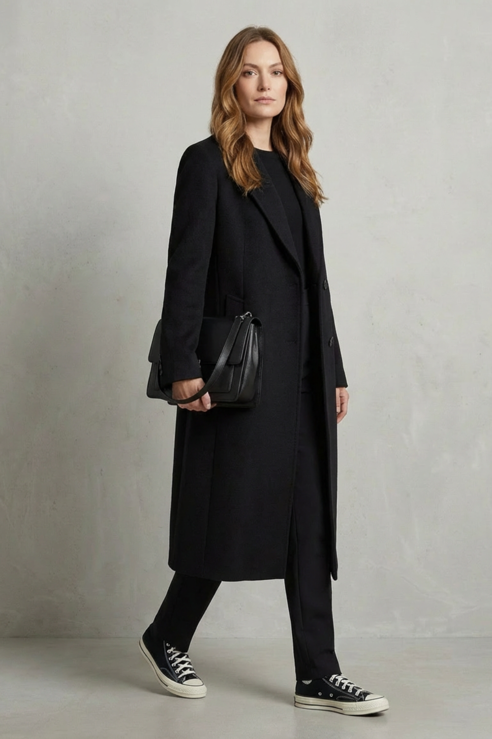 Alison herringbone long overcoat – image 3