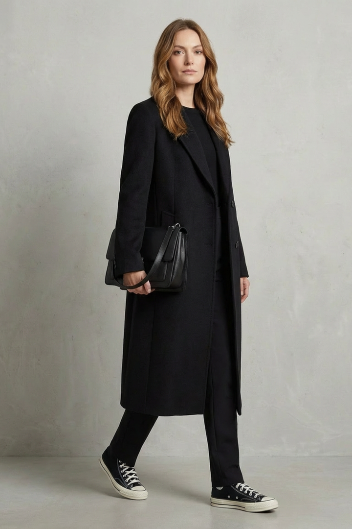 Alison herringbone long overcoat – image 3
