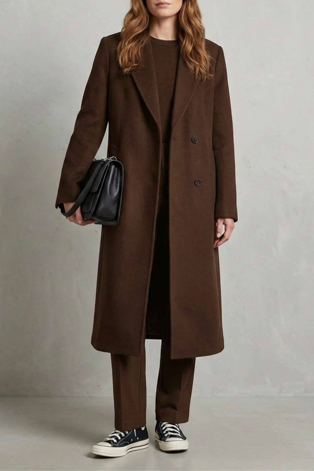 Alison herringbone long overcoat – image 5