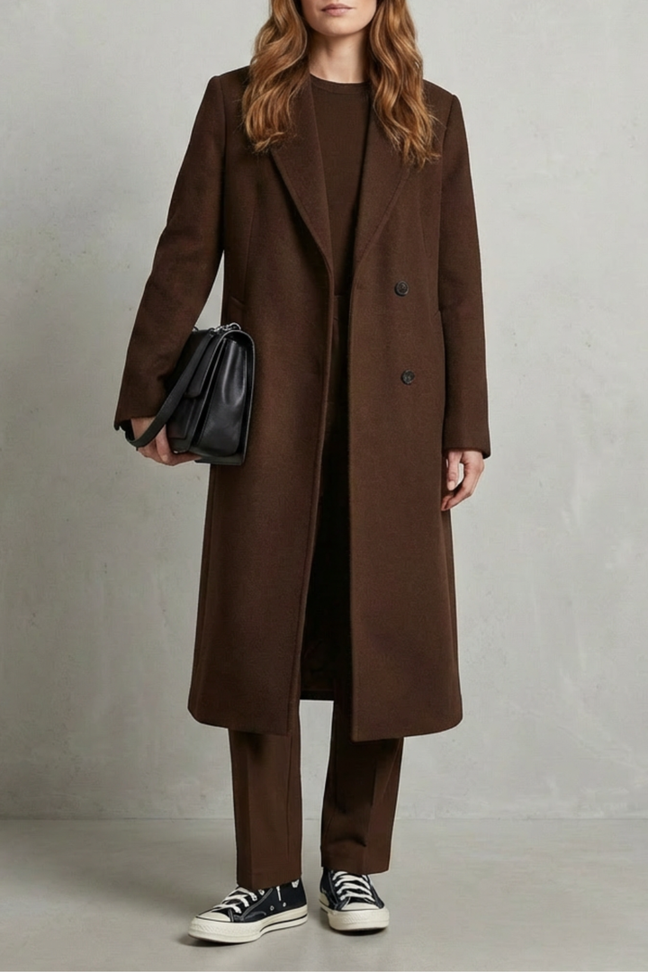 Alison herringbone long overcoat – image 5
