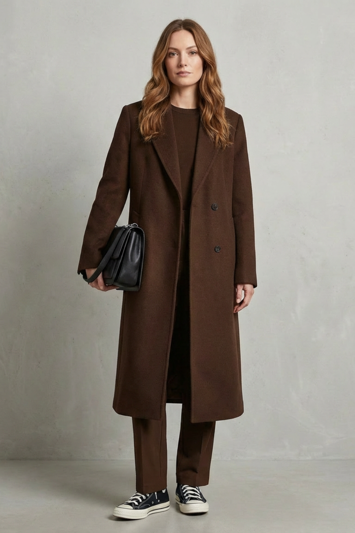 Alison herringbone long overcoat – image 6