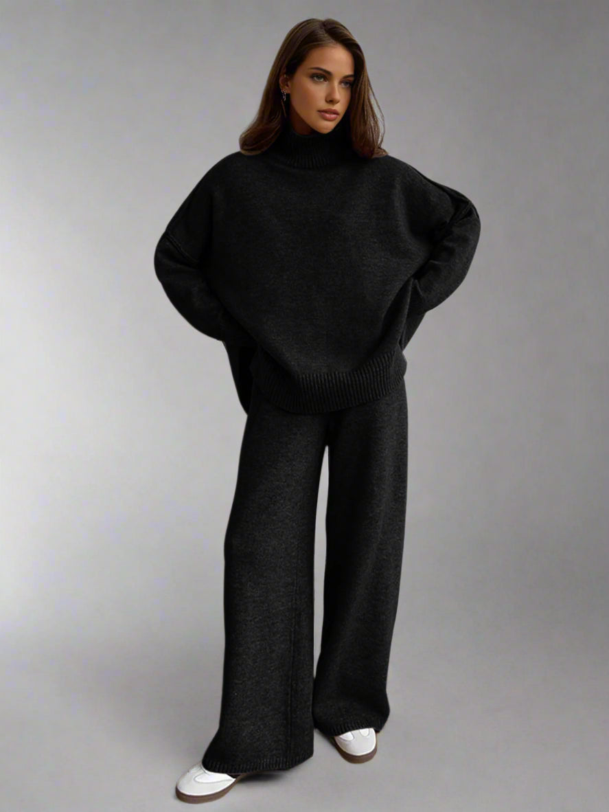Rhona lounge set, knit texture detail