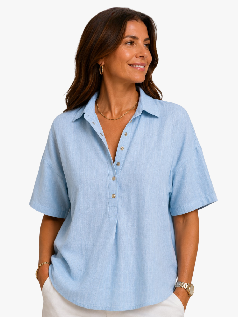 Daphne Elegant V Neck Blouse