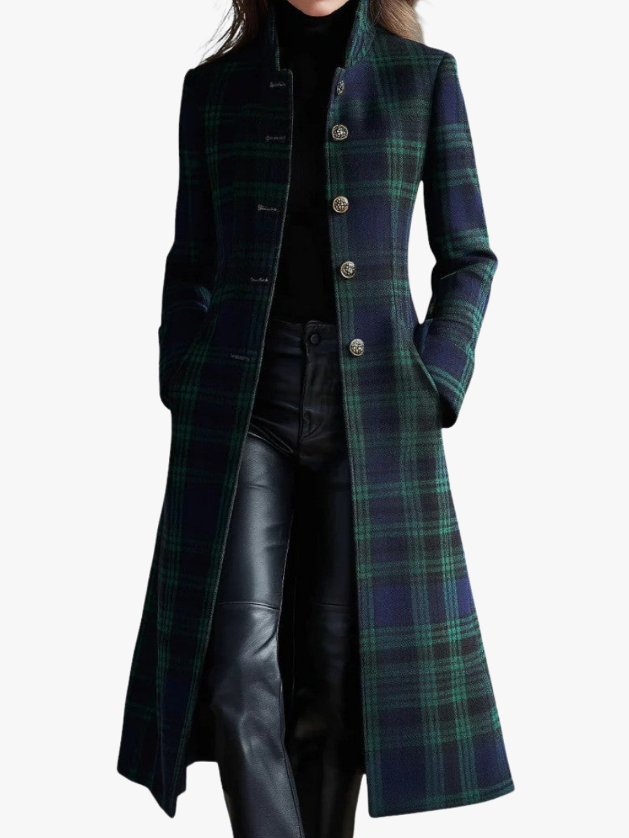 Sidonie blue green check coat