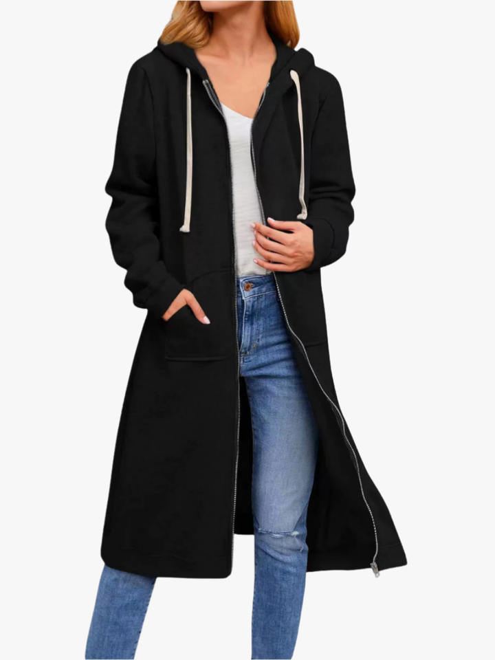 Mila longline zip up knit vest