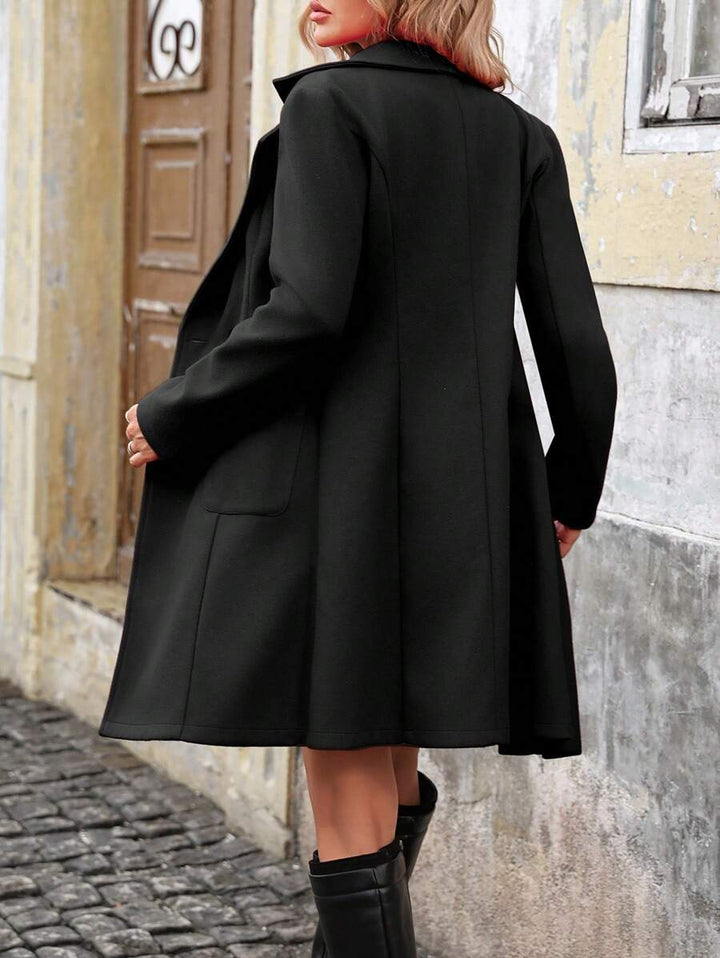 Dorothea double breasted wool coat with patch pockets – image 3