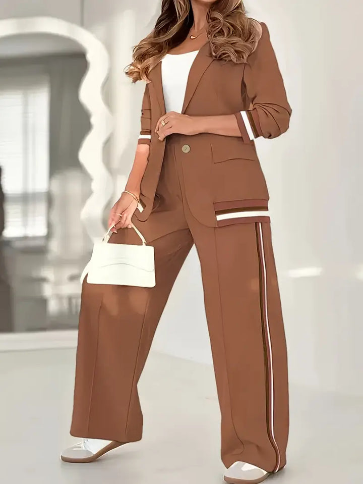 Violaine relaxed blazer and wide leg trouser set – image 8