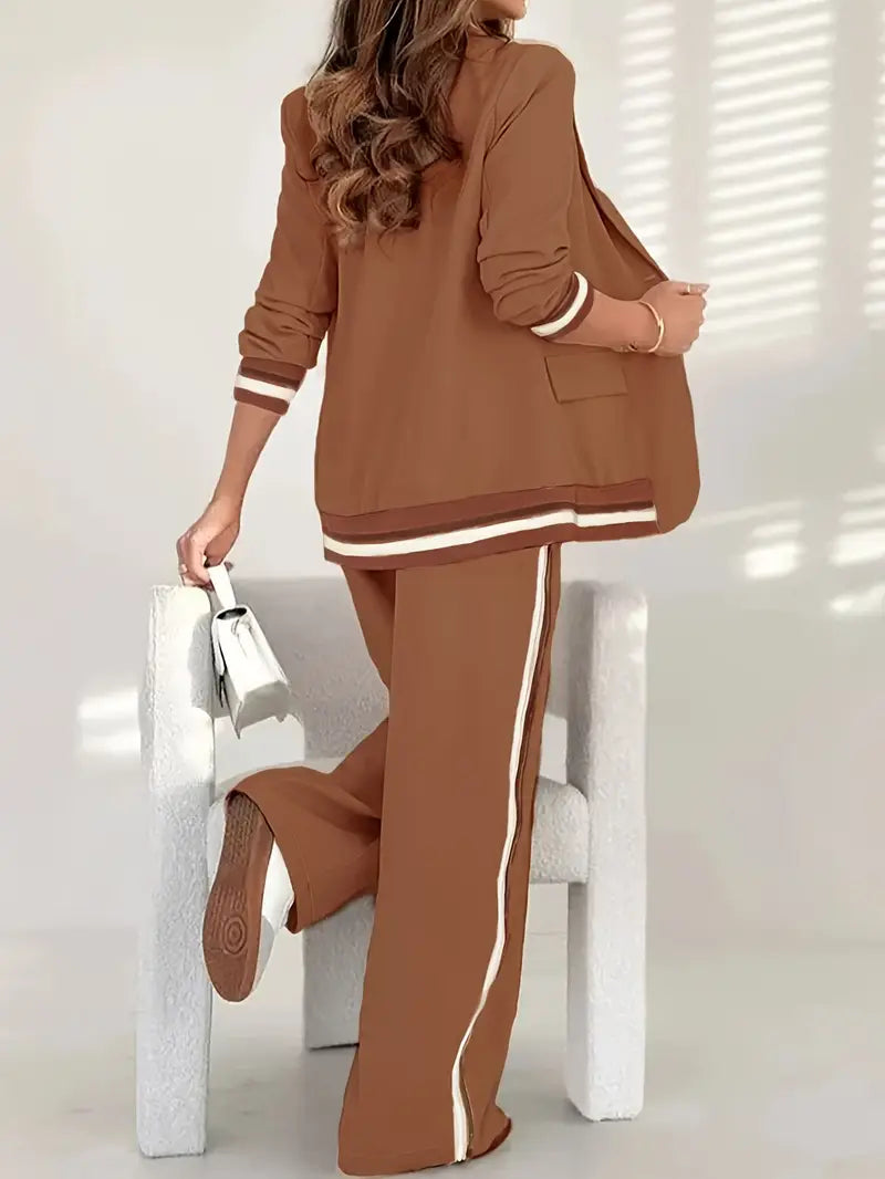 Violaine relaxed blazer and wide leg trouser set – image 9