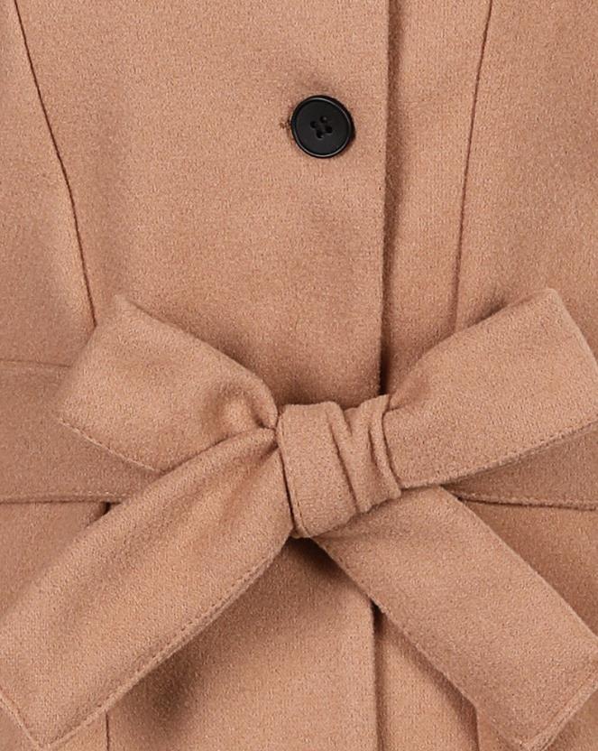 Tara longline belted coat with button front – image 8