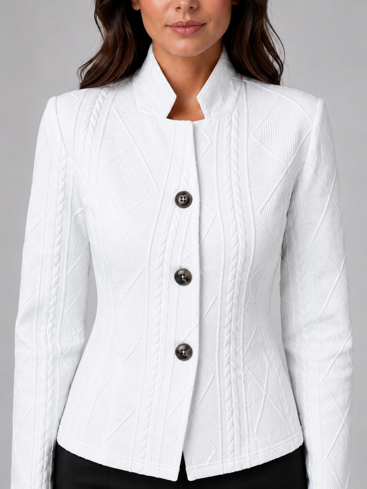 Kendra textured collarless blazer – image 3