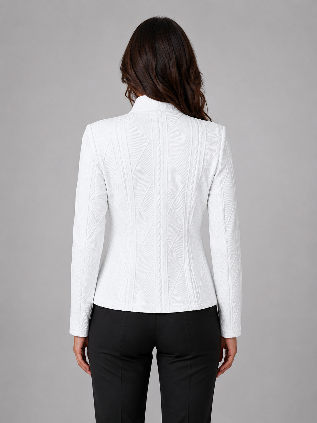 Kendra textured collarless blazer – image 2