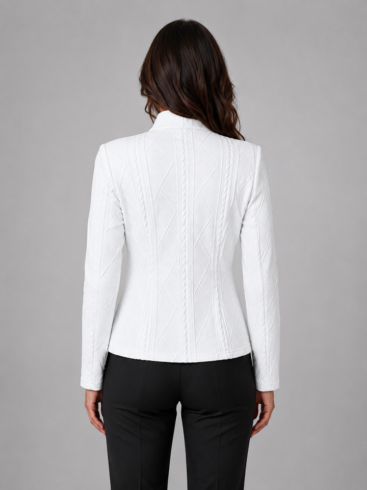Kendra textured collarless blazer – image 2