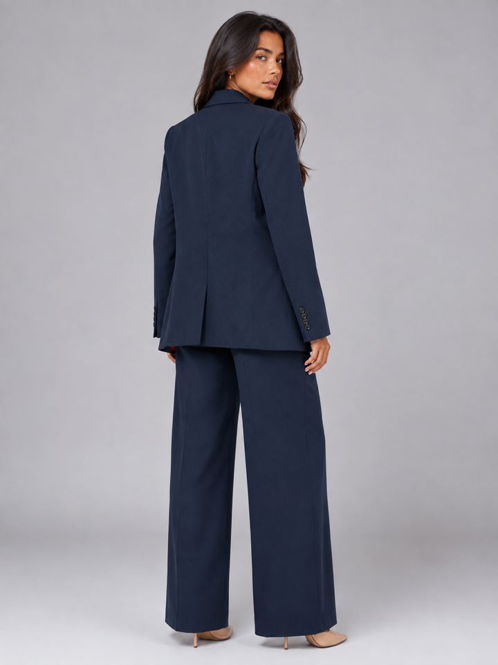 Rafaela single button blazer and wide leg trouser set – image 2