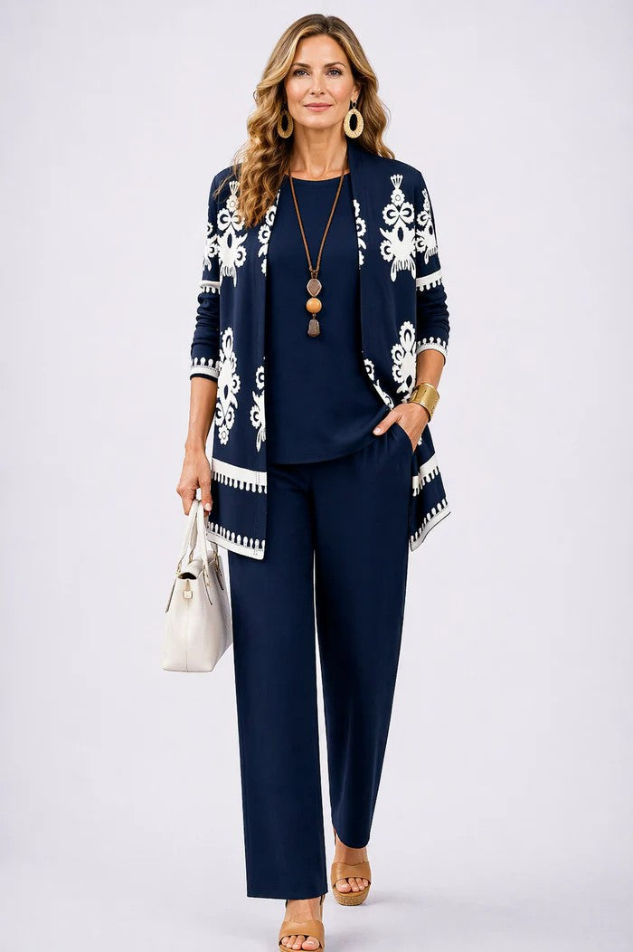 Leonora three piece printed trouser set – image 8