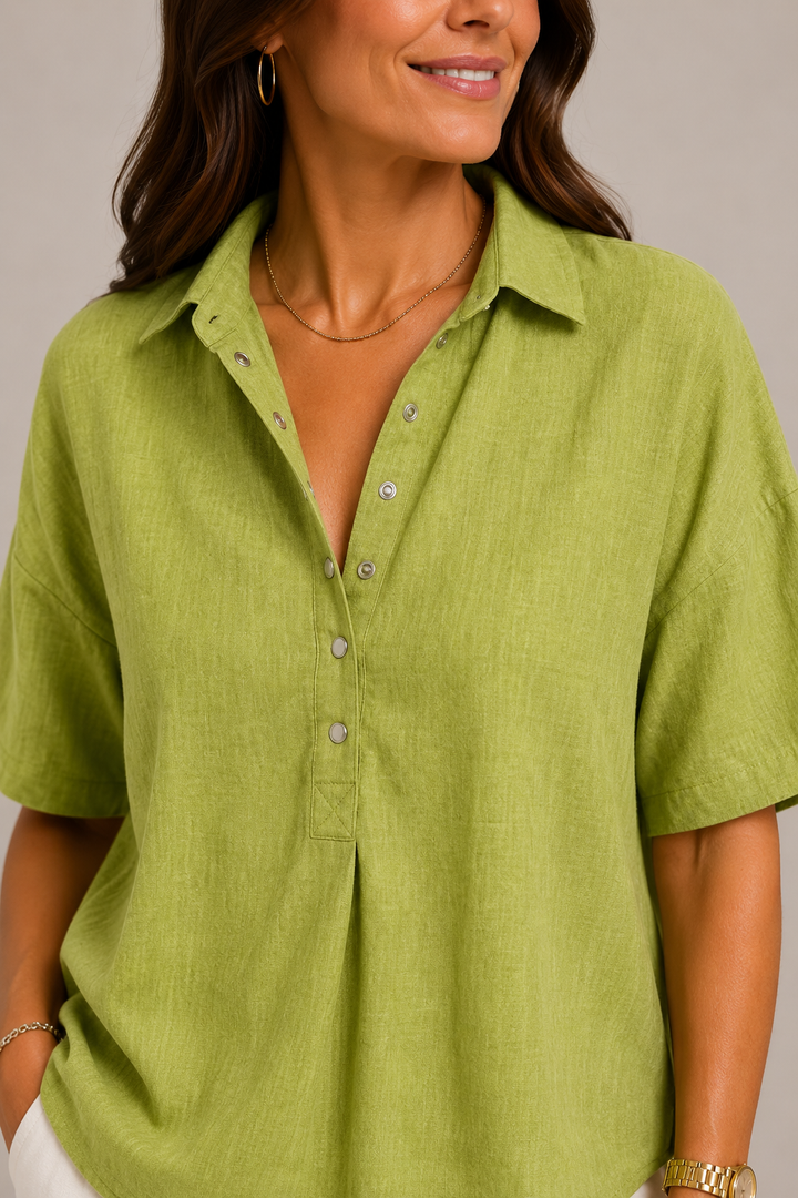 Daphne Elegant V Neck Blouse - image 4