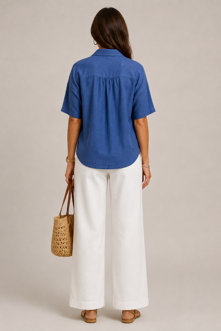 Daphne Elegant V Neck Blouse - image 13
