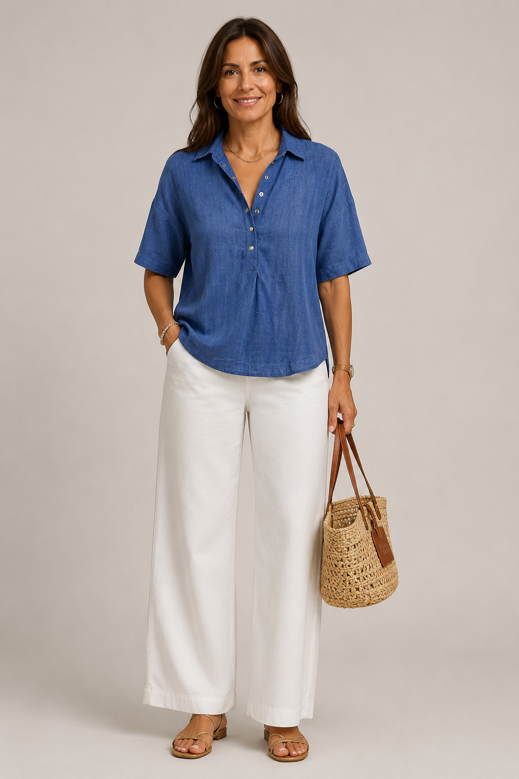Daphne Elegant V Neck Blouse - image 12
