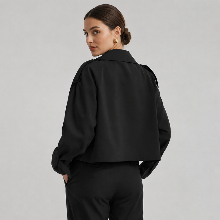 Harlow short trench coat double breasted – image 2