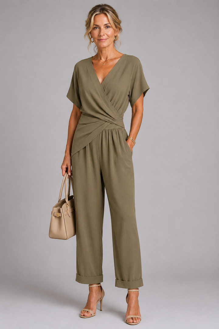 Sunniva two piece wrap wide leg trouser set – image 4