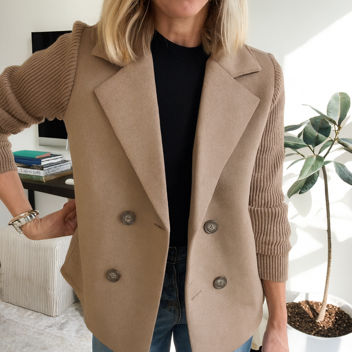 Bridget knit sleeve blazer coat
