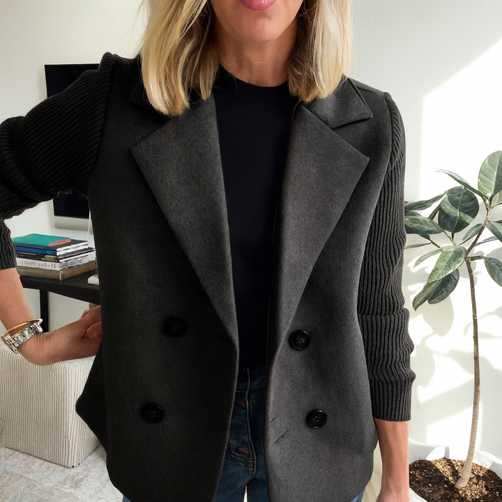 Bridget knit sleeve blazer coat – image 3