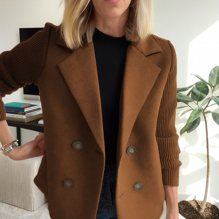Bridget knit sleeve blazer coat – image 2