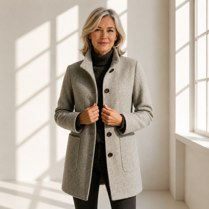 Amandine fitted button front coat – image 13