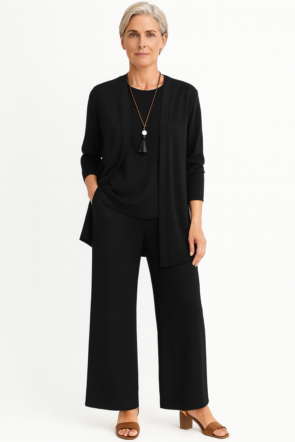 Sybella three piece blouse jacket and trouser set – image 2
