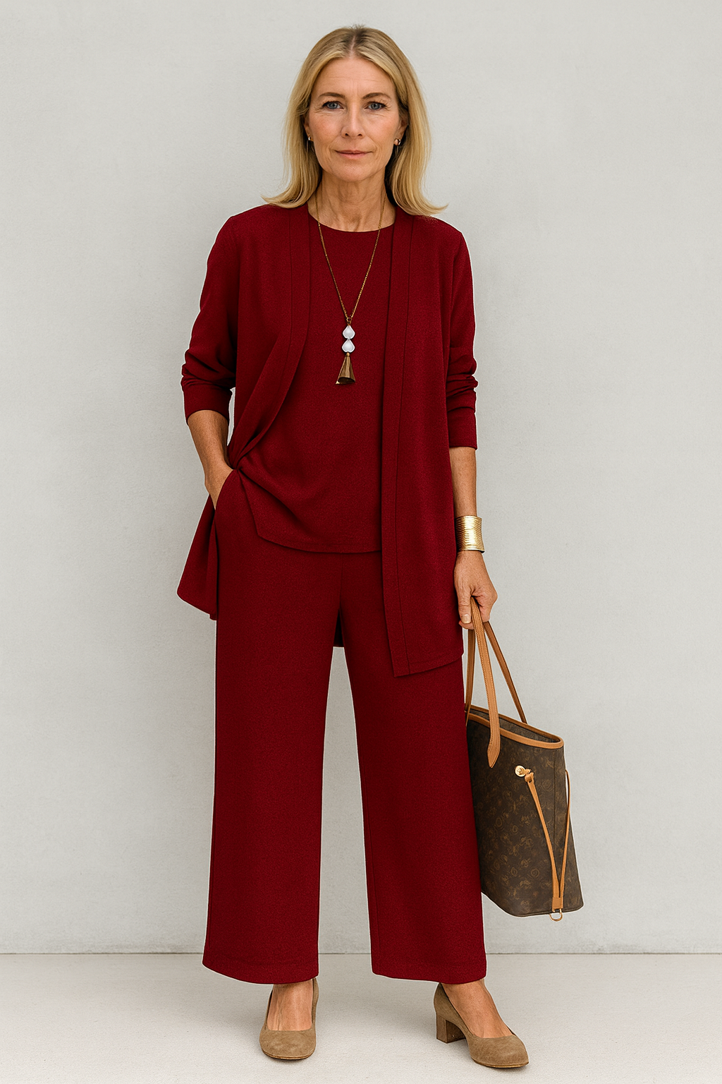 Sybella three piece blouse jacket and trouser set – image 3