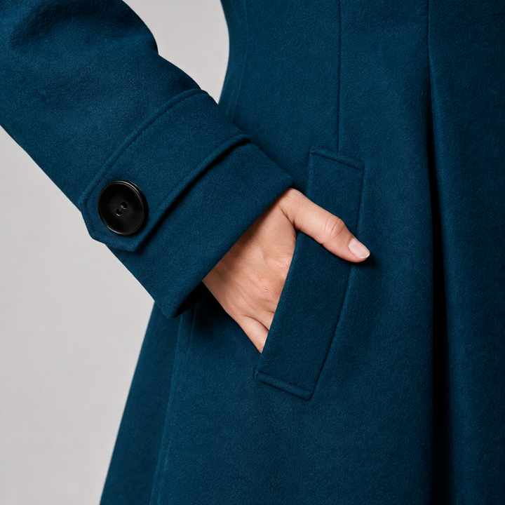 Clementine structured hooded wool coat