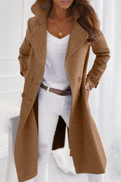 Mireille long open front wool coat