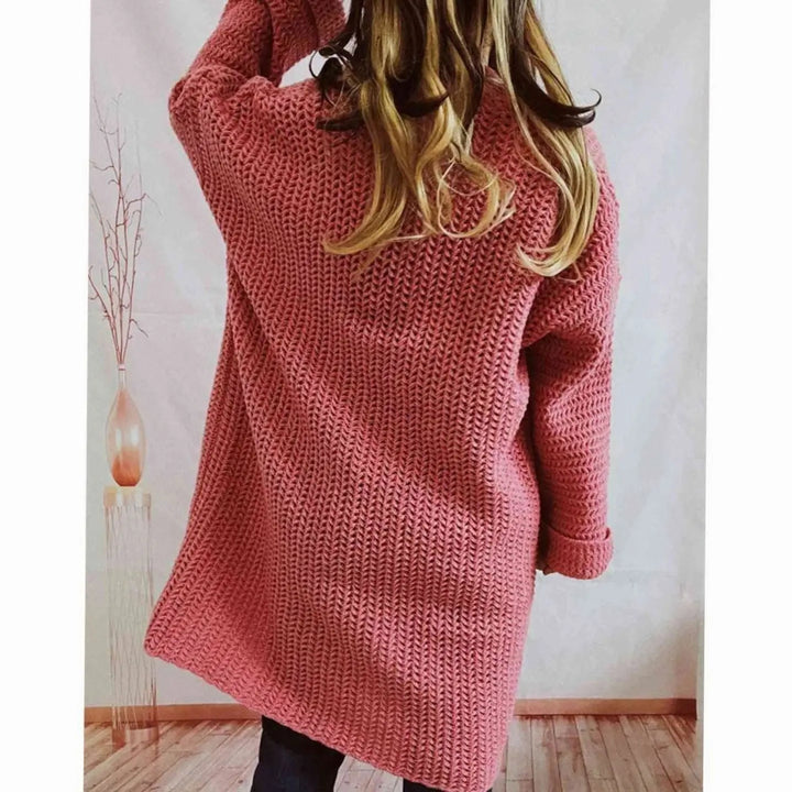 Juliette oversized chunky knit cardigan with pockets – image 2