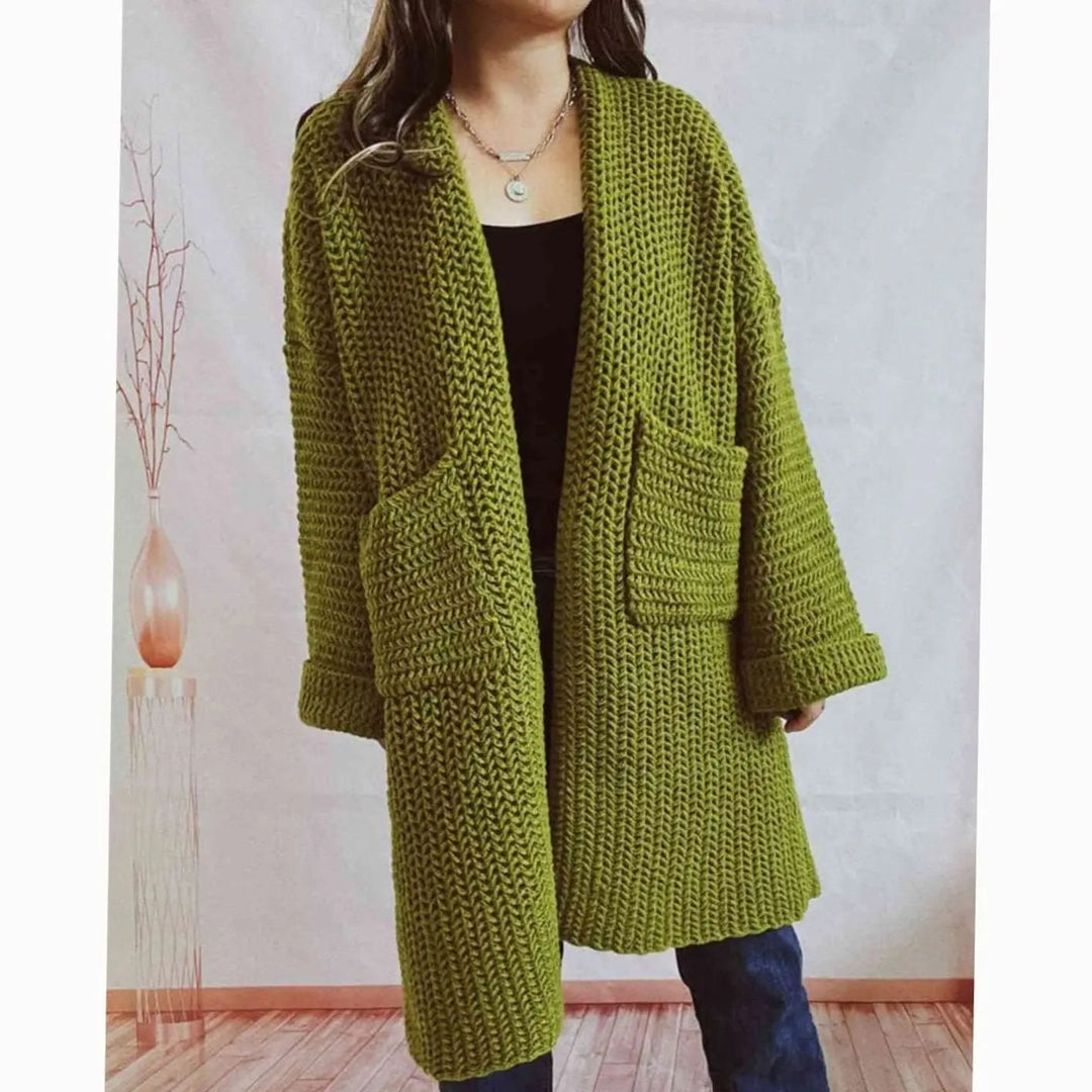 Juliette oversized chunky knit cardigan with pockets – image 3