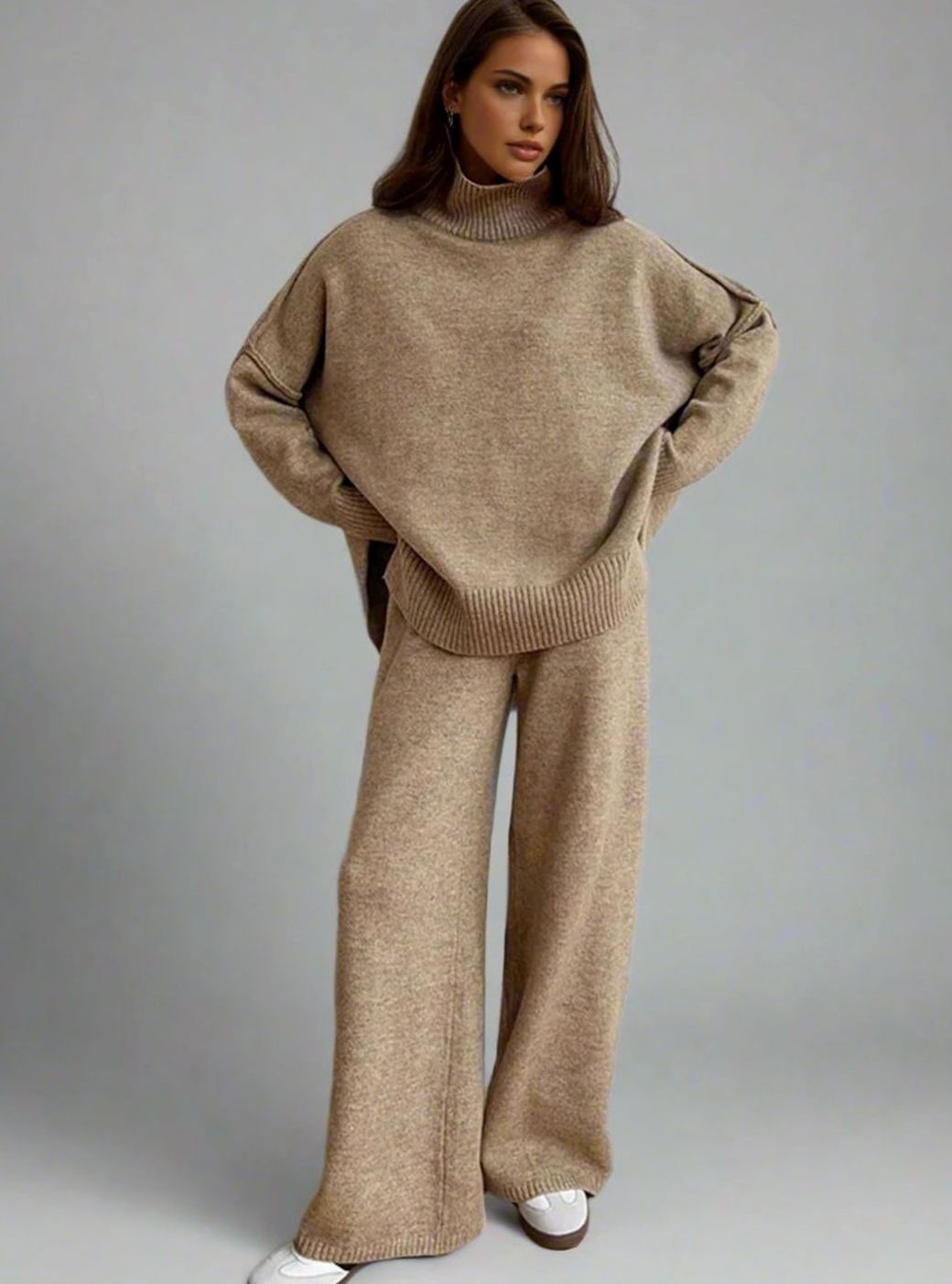 Susanna turtleneck knit jumper and wide leg trouser set – image 3