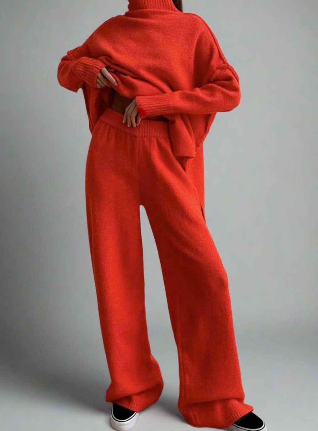 Susanna turtleneck knit jumper and wide leg trouser set – image 5