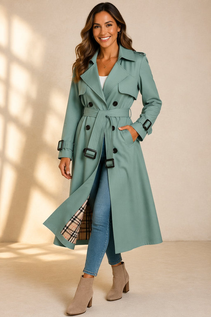 Eirlys double breasted belted trench coat – image 5