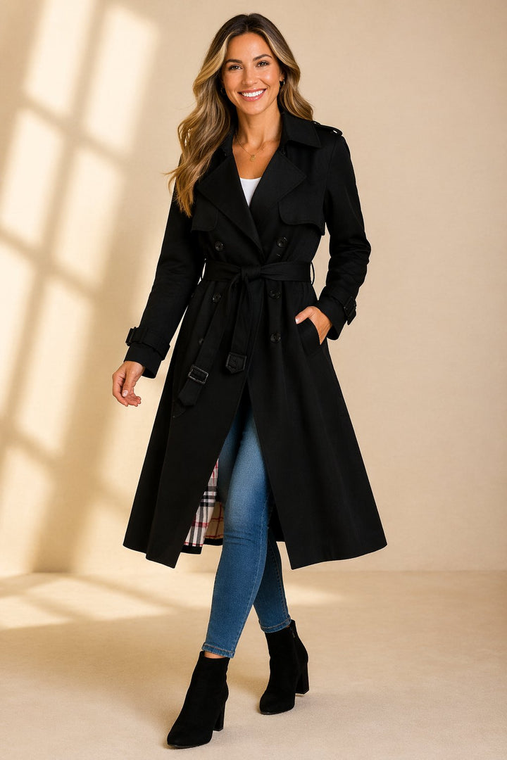Eirlys double breasted belted trench coat