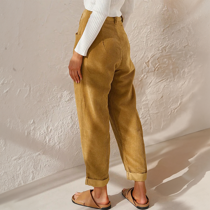 Cora high waisted corduroy trousers