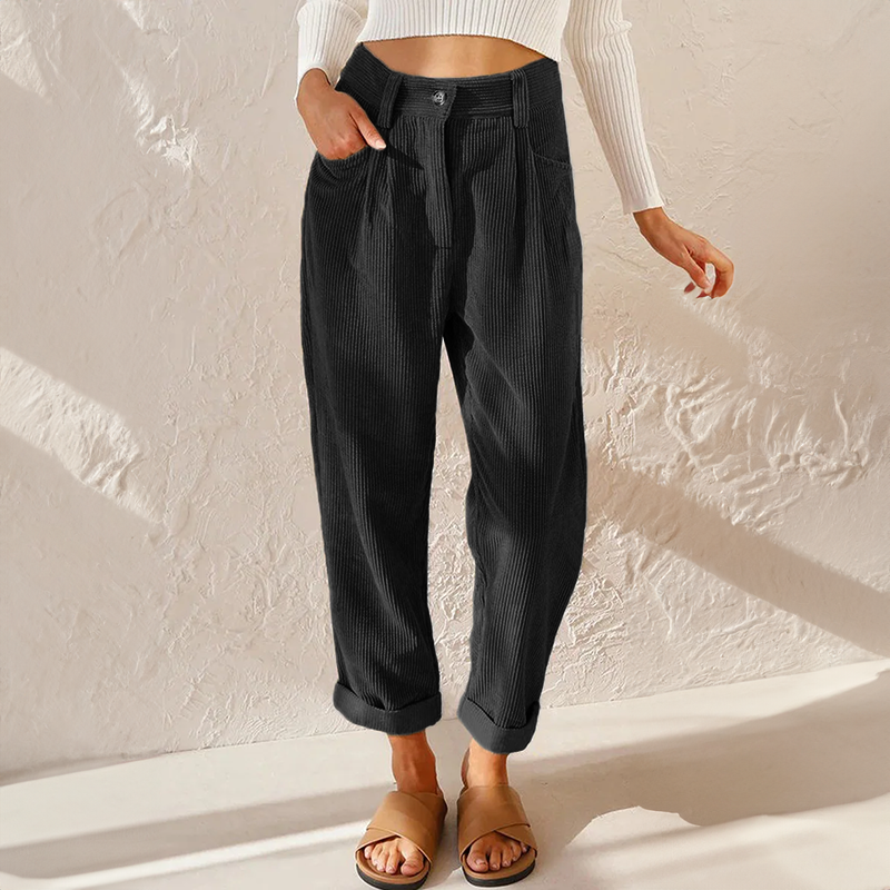 Cora high waisted corduroy trousers – image 7