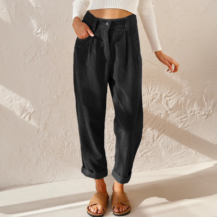 Cora high waisted corduroy trousers – image 7