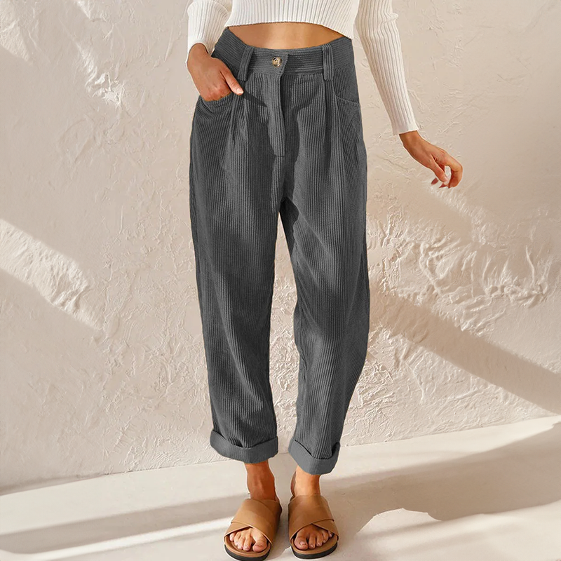 Cora high waisted corduroy trousers – image 4