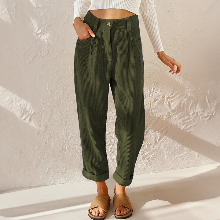 Cora high waisted corduroy trousers – image 6