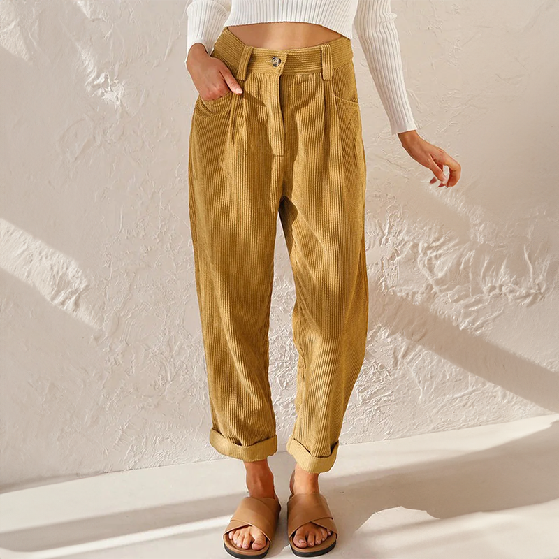 Cora high waisted corduroy trousers – image 2