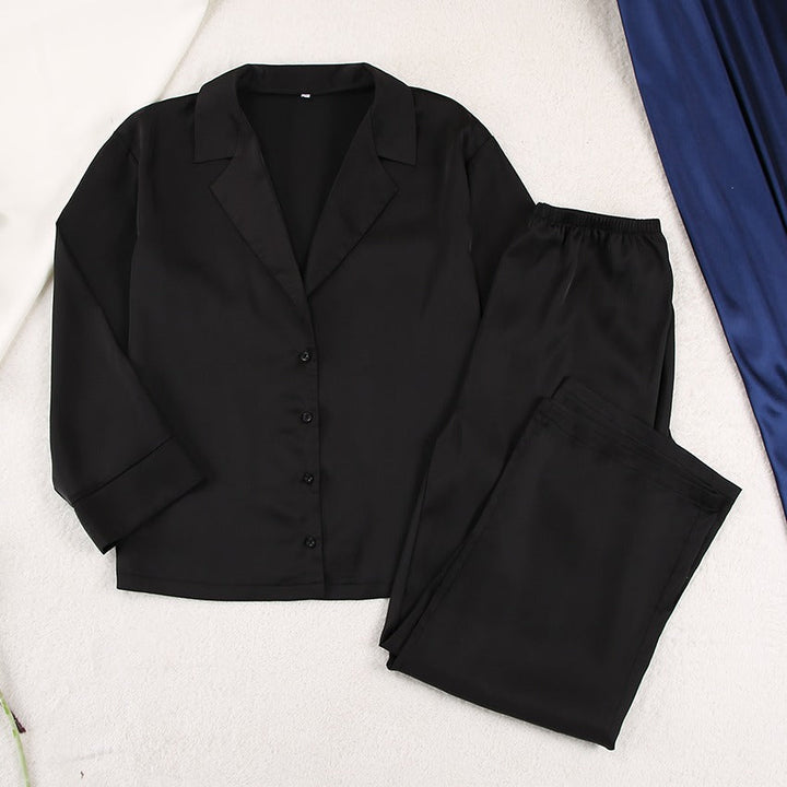 Aerona relaxed satin pyjama set – image 4
