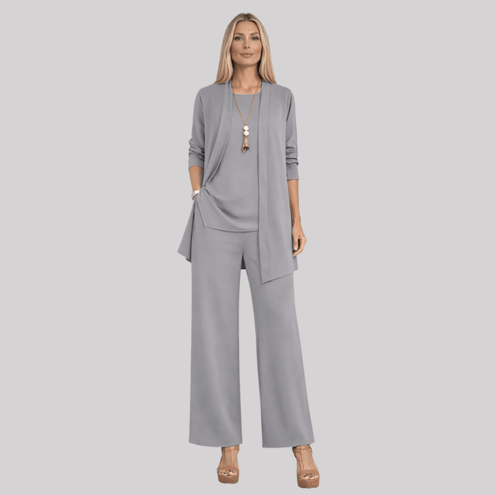 Demelza three piece cardigan and wide leg trouser set – image 6