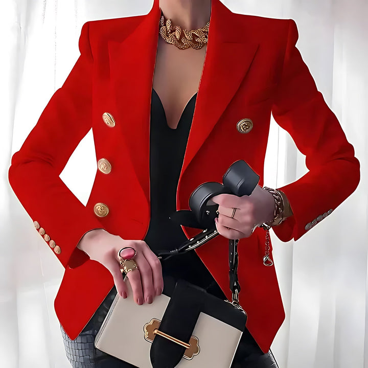 Josefina double breasted blazer with gold buttons – image 3